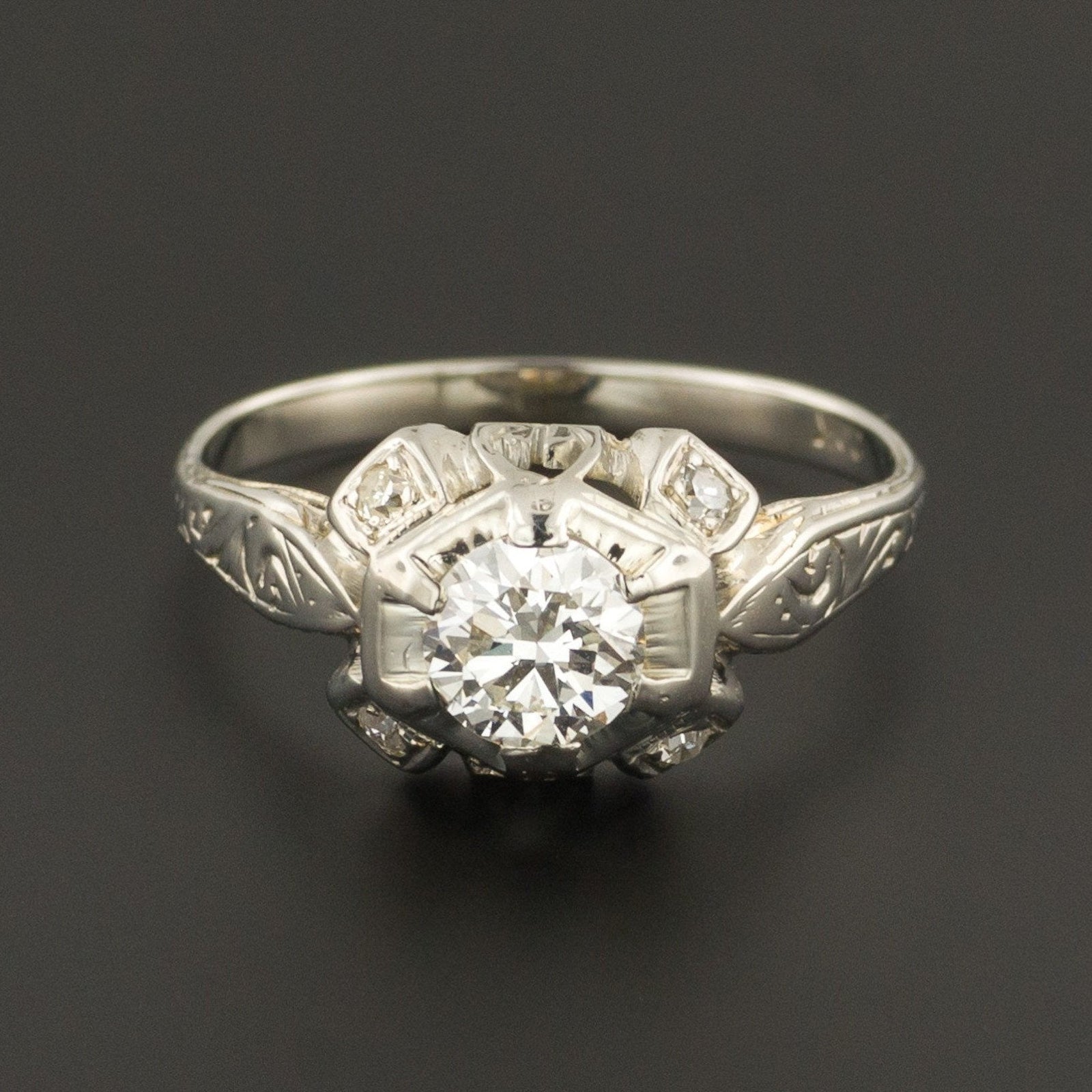 Art Deco Engagement Ring | Vintage Engagement Ring - Trademark Antiques