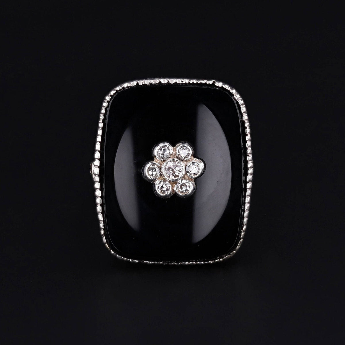 Art Deco Onyx and Diamond Ring - Trademark Antiques