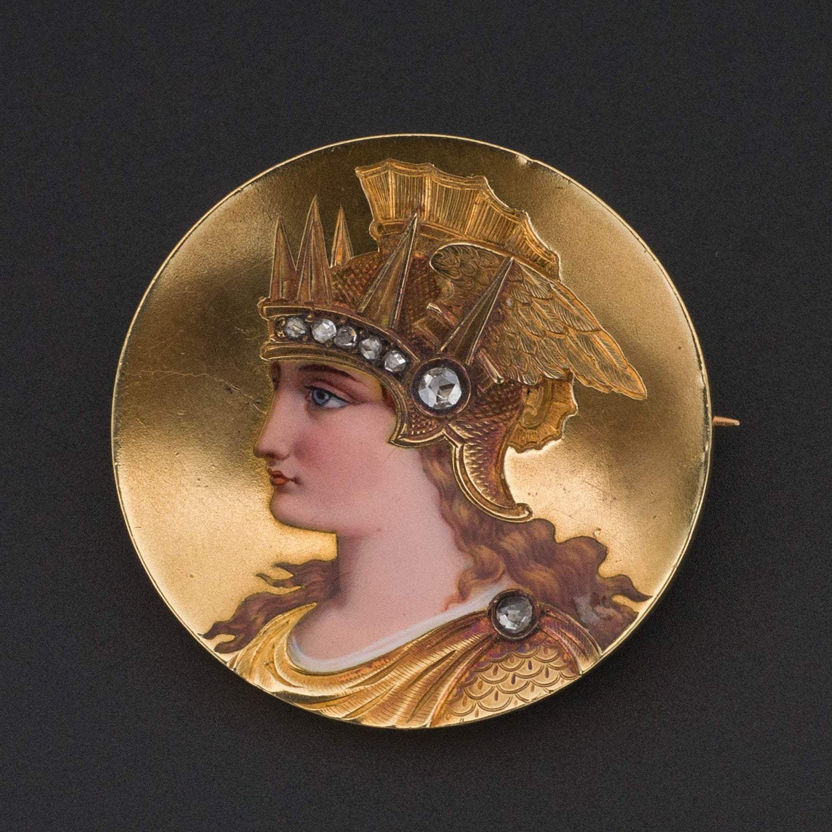 Art Nouveau Brooch | Limoges Style Brooch - Trademark Antiques