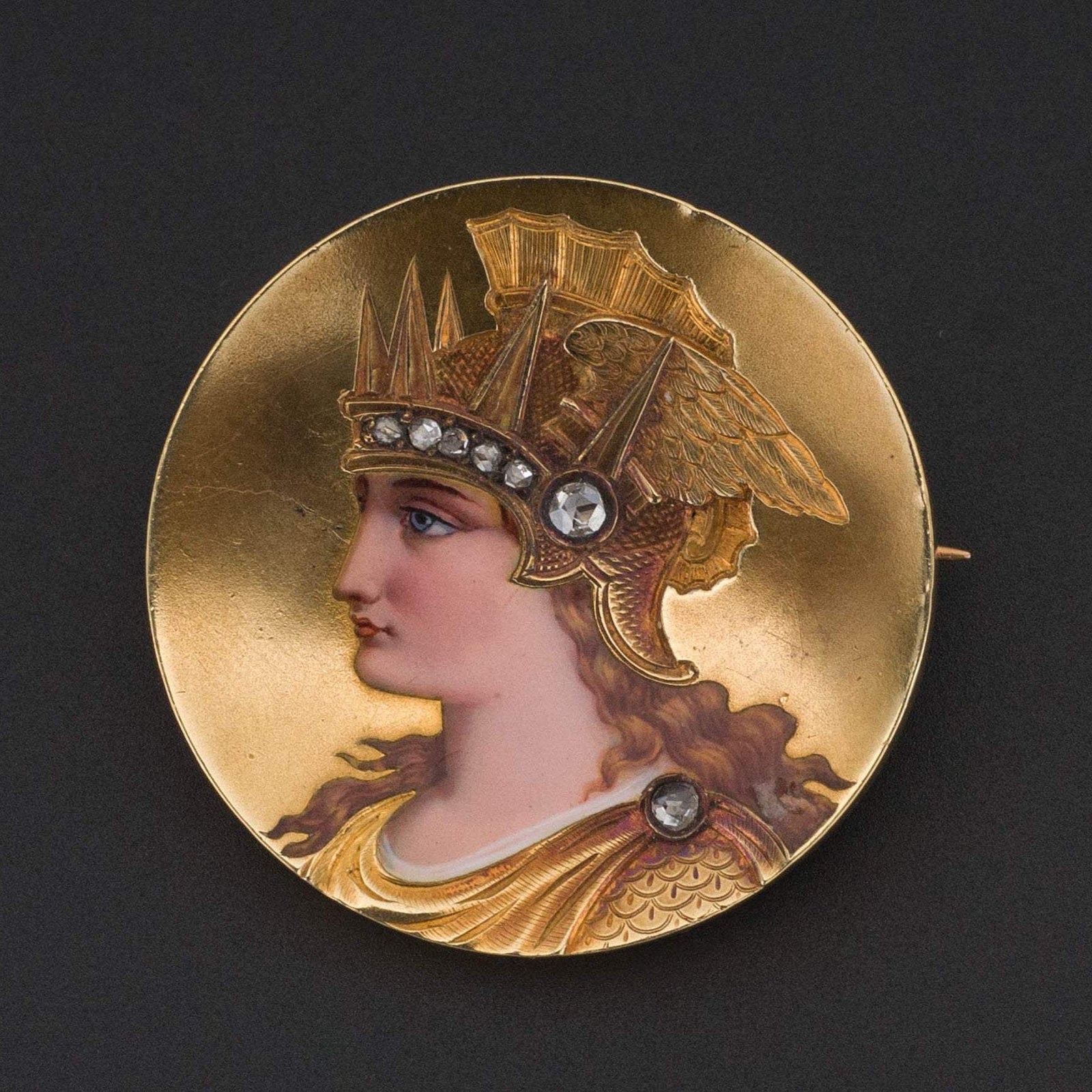 Art Nouveau Brooch | Limoges Style Brooch - Trademark Antiques