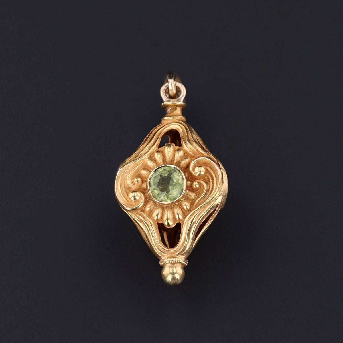 Art Nouveau Flower Pendant | Antique Hat Pin Conversion - Trademark Antiques