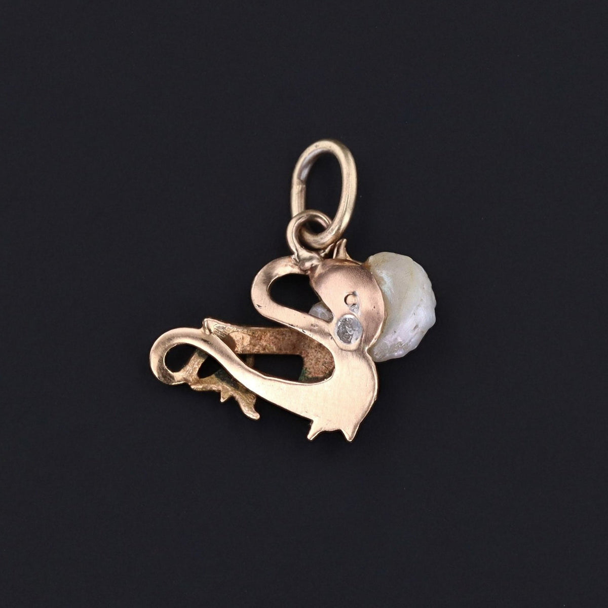 Art Nouveau Griffin Charm | Antique Pin Conversion - Trademark Antiques