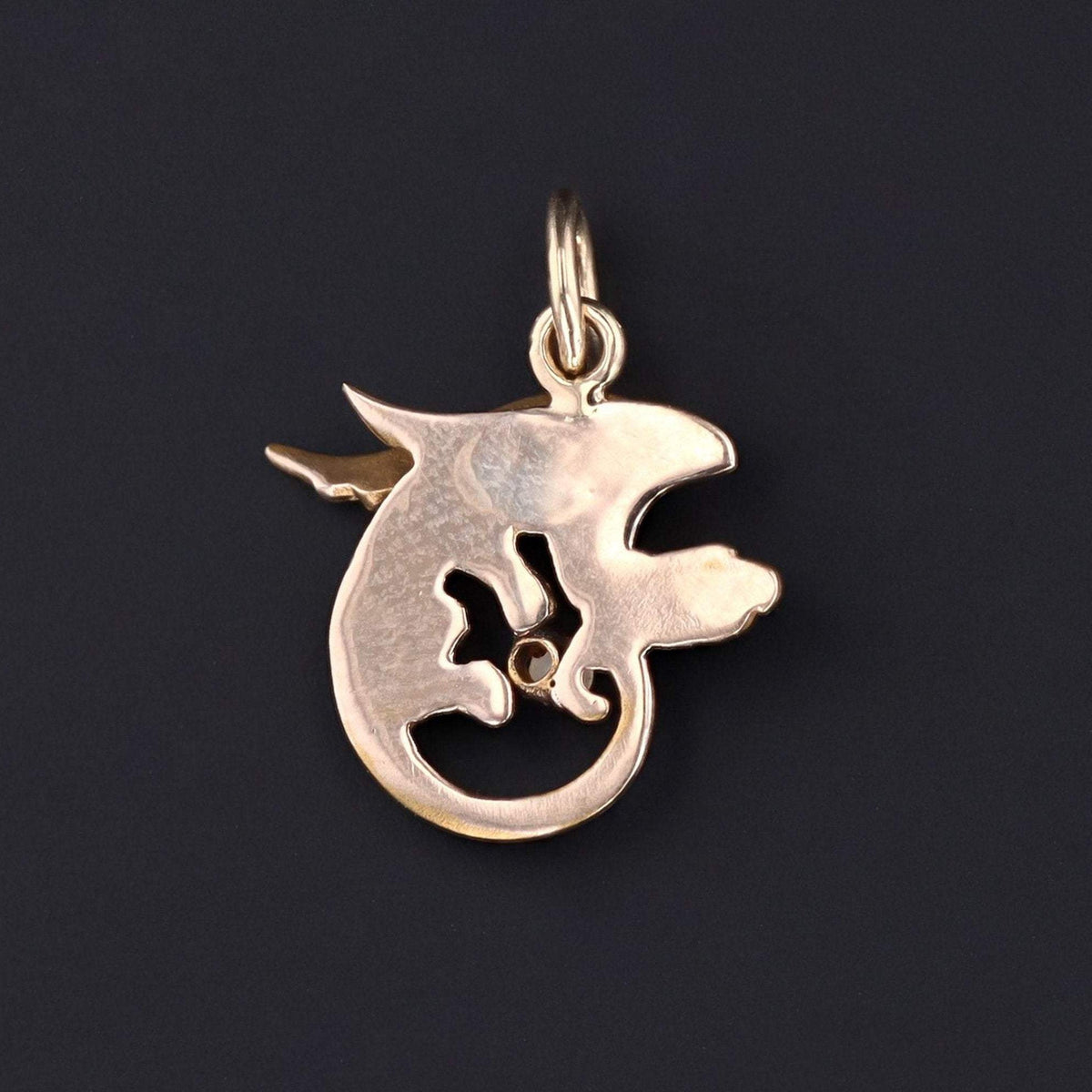 Art Nouveau Griffin Charm | Antique Pin Conversion - Trademark Antiques