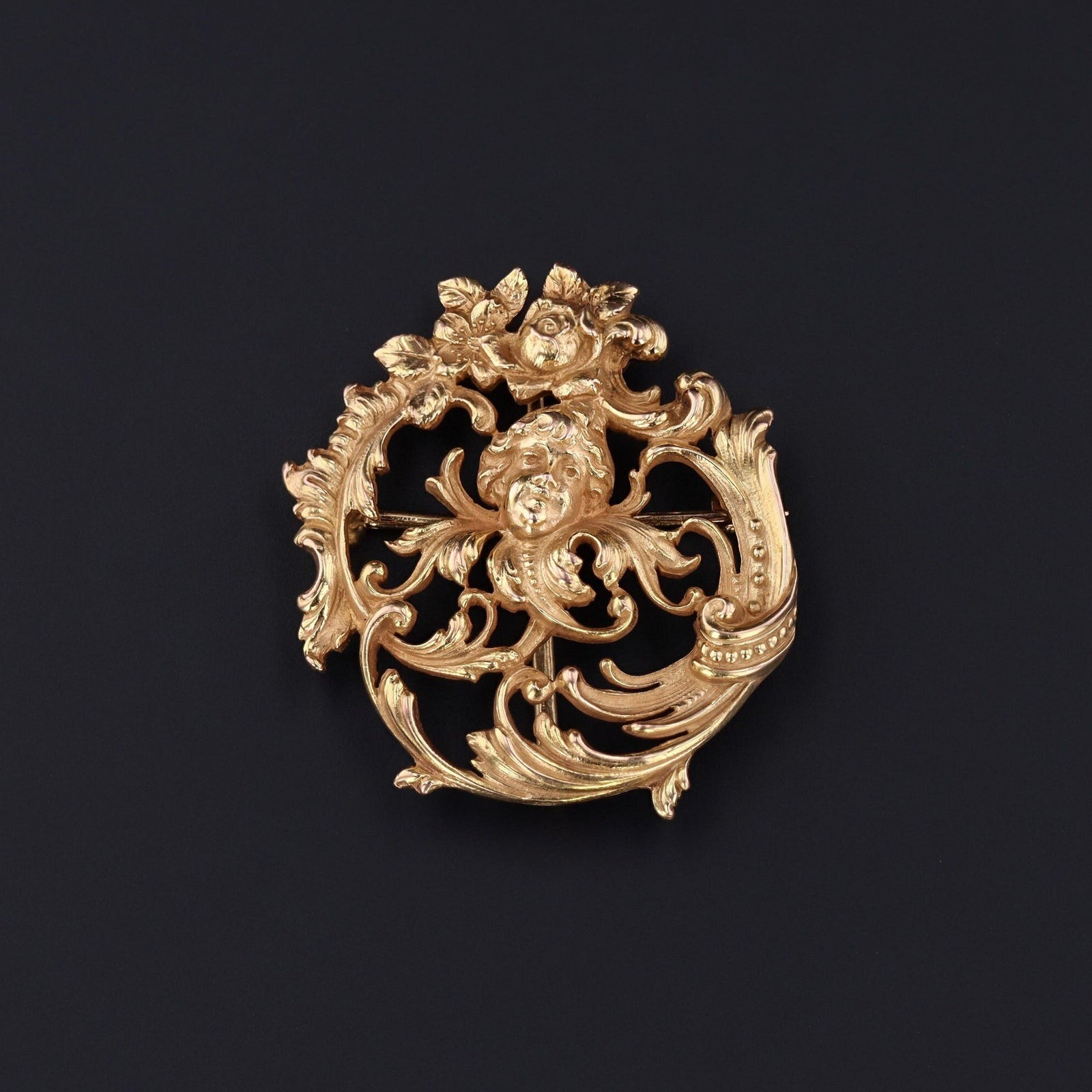 Art Nouveau Lady Brooch | Antique Figural Woman Brooch - Trademark Antiques