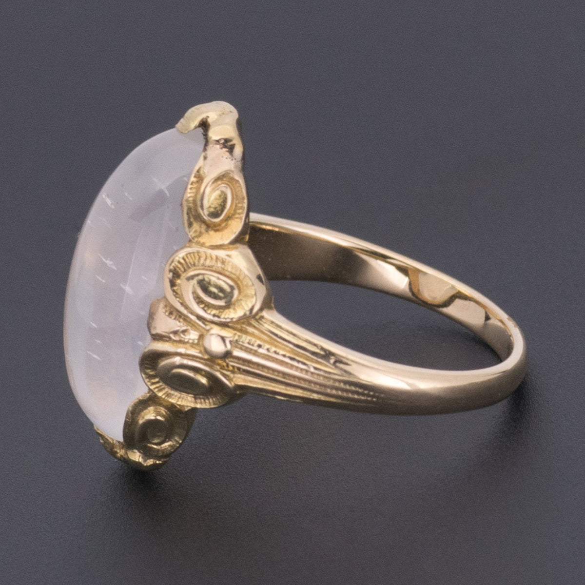 Art Nouveau Moonstone Ring | Blue Moonstone Ring - Trademark Antiques