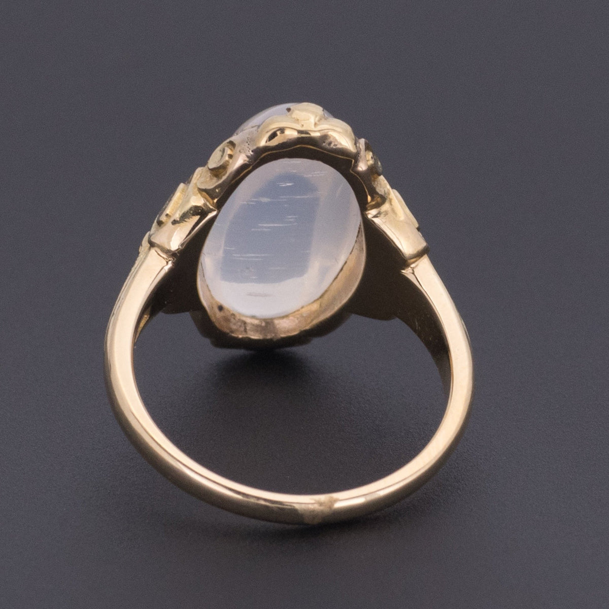 Art Nouveau Moonstone Ring | Blue Moonstone Ring - Trademark Antiques