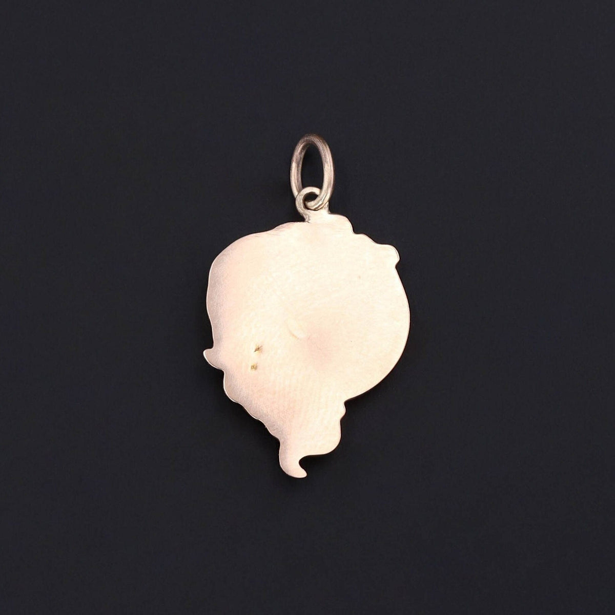 Art Nouveau Woman in the Moon Pendant of 10k Gold - Trademark Antiques
