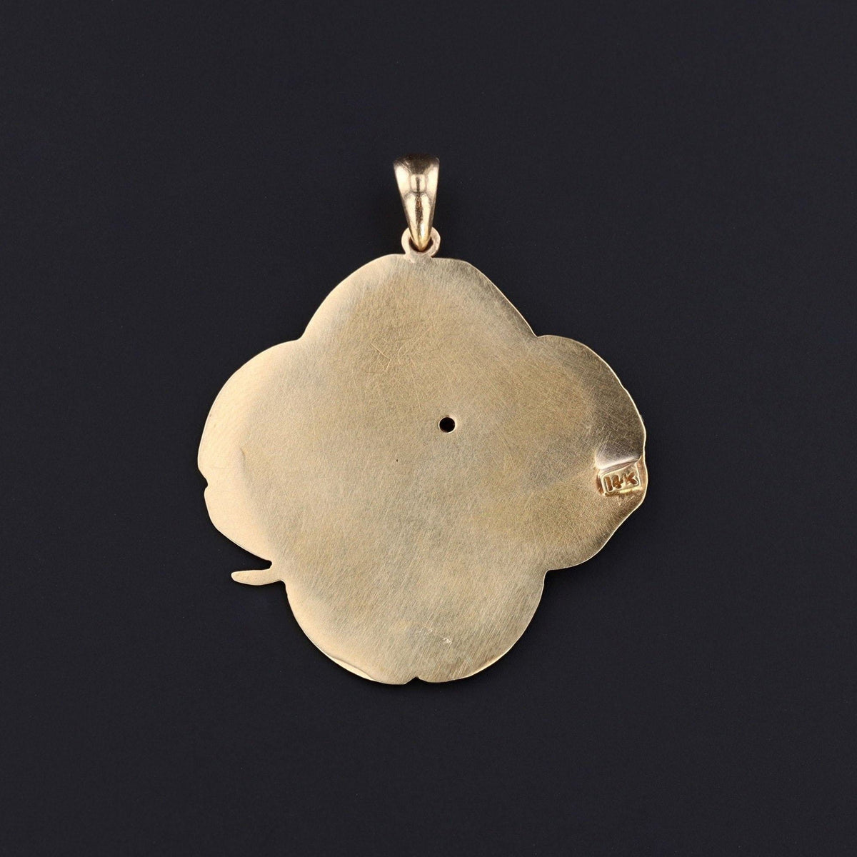 Art Nouveau Woman Pendant | 14k Gold Antique Pin Conversion Pendant - Trademark Antiques
