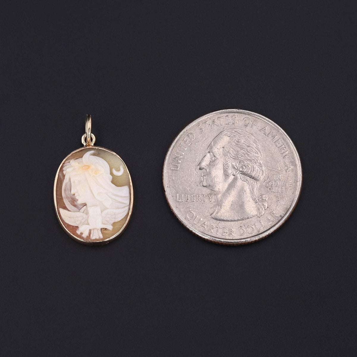 Athena Pendant | Cameo Charm - Trademark Antiques