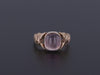 Pink Tourmaline Caduceus Ring of 14k Gold