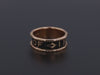 Antique 'In Memory Of' Mourning Ring of 18k Gold and Black Enamel