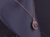 Antique Shakudo Pendant set in 14k Rose Gold with Frogs on Optional 9ct Gold Chain