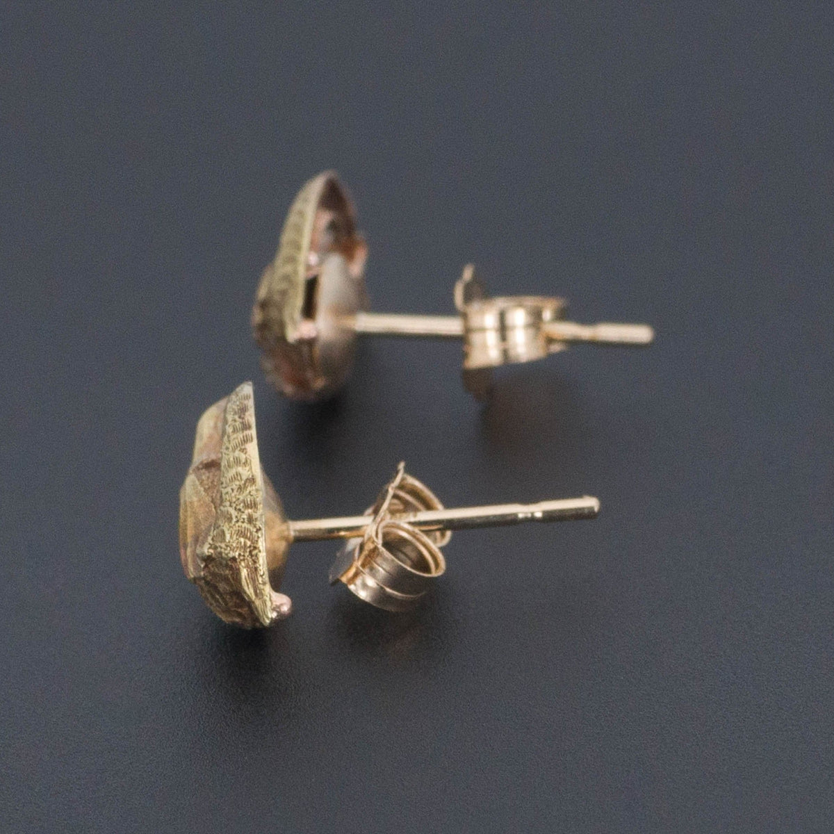 Basilisk Earrings | 14k Gold &amp; Demantoid Garnet Earrings - Trademark Antiques
