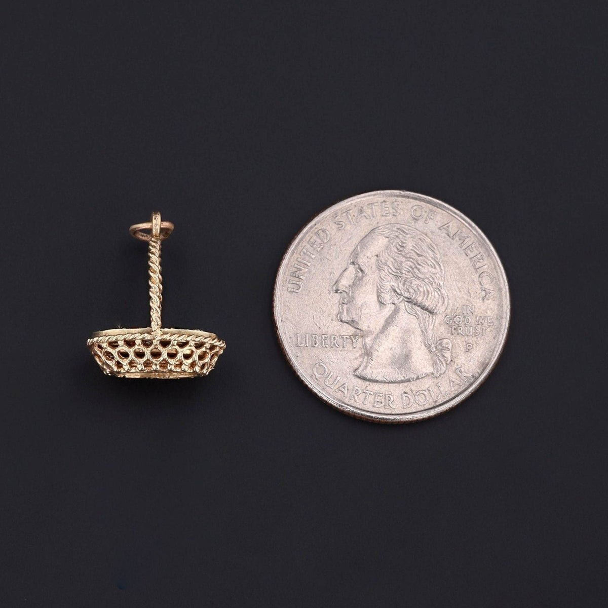 Basket Pendant | Flower Charm - Trademark Antiques