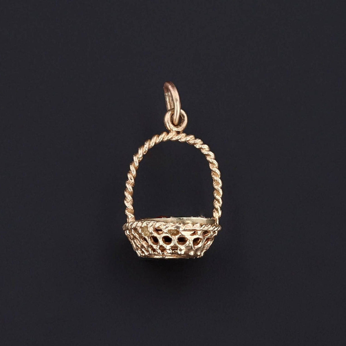 Basket Pendant | Flower Charm - Trademark Antiques