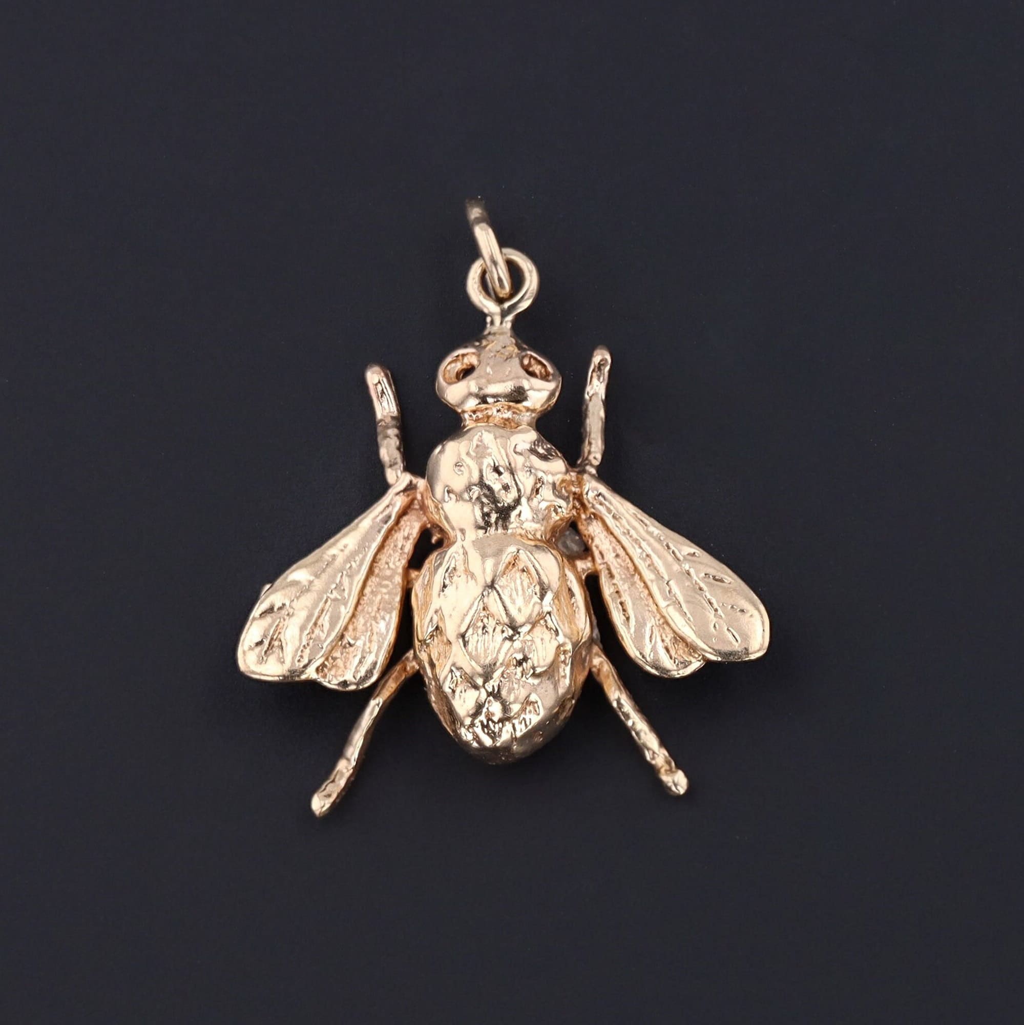 Bee Charm or Pendant | 14k Gold Bee Charm - Trademark Antiques