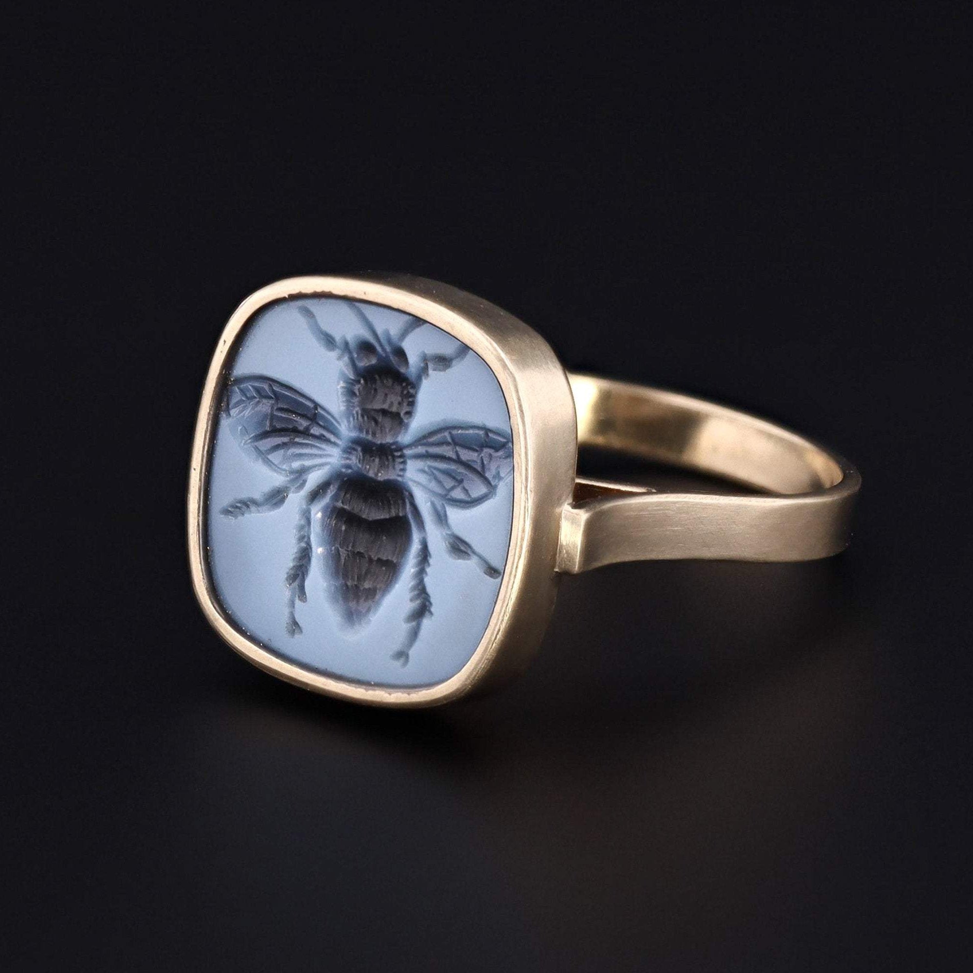 Bee Ring | Intaglio Ring - Trademark Antiques