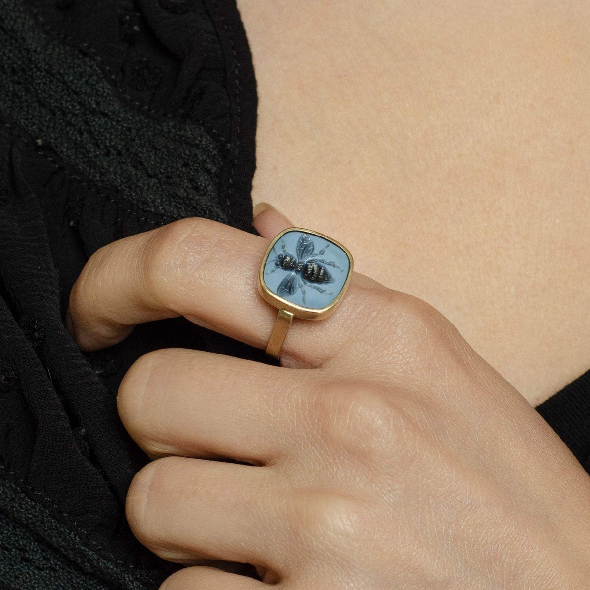 Bee Ring | Intaglio Ring - Trademark Antiques