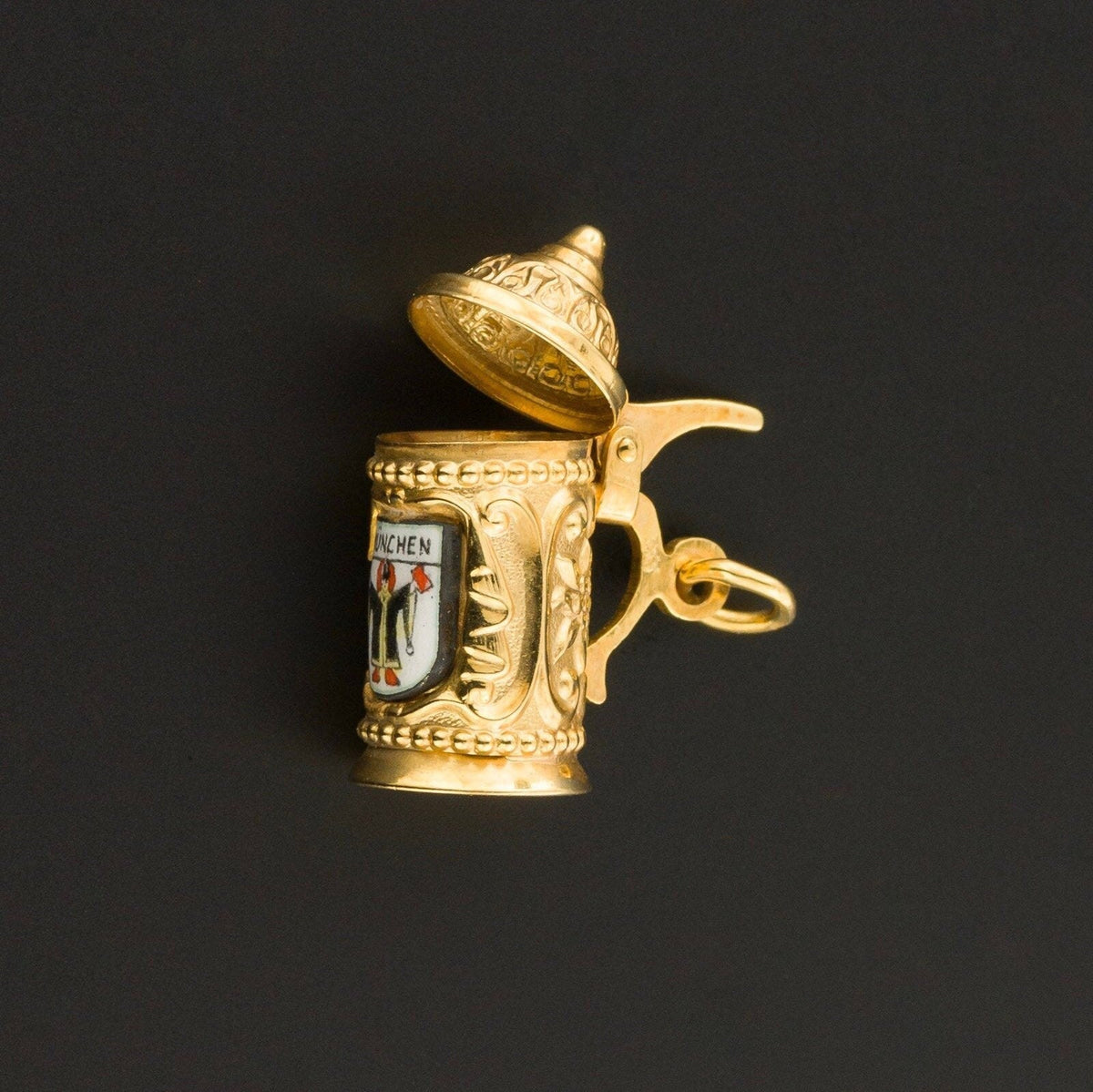 Beer Stein Charm | 8ct Gold Beer Stein Charm - Trademark Antiques