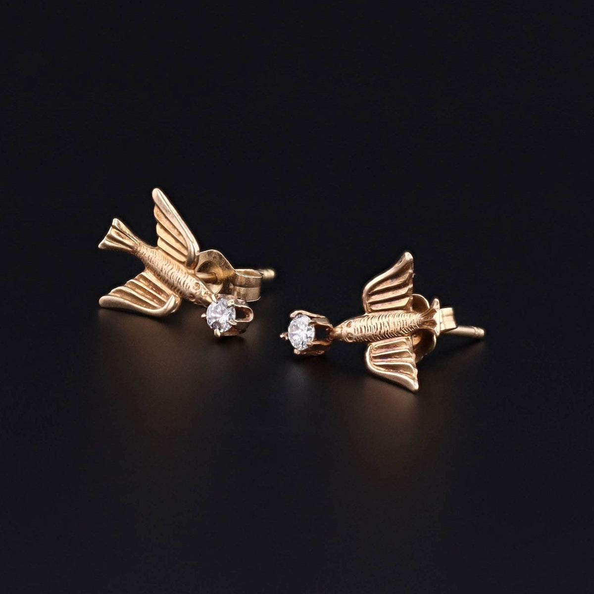 Bird Earrings | Sparrow Earrings - Trademark Antiques