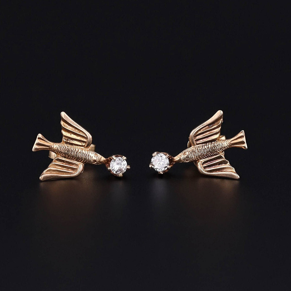 Bird Earrings | Sparrow Earrings - Trademark Antiques
