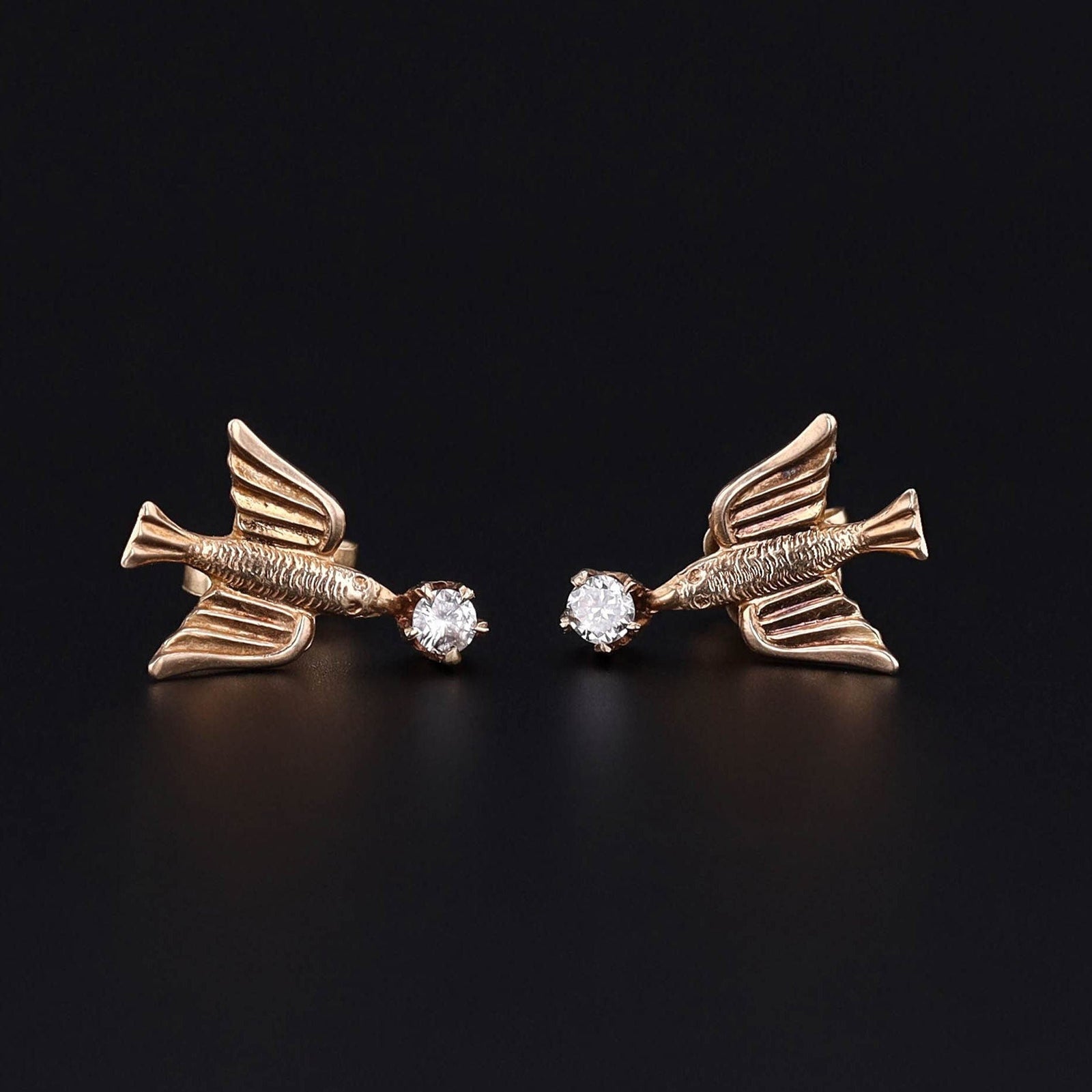 Bird Earrings | Sparrow Earrings - Trademark Antiques