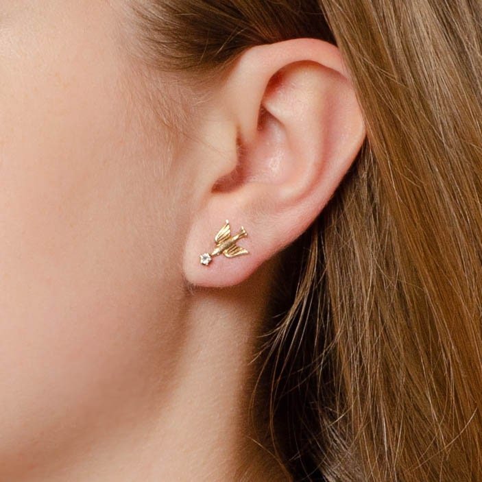 Bird Earrings | Sparrow Earrings - Trademark Antiques