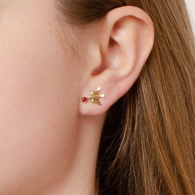 Bird Earrings | Sparrow Earrings - Trademark Antiques