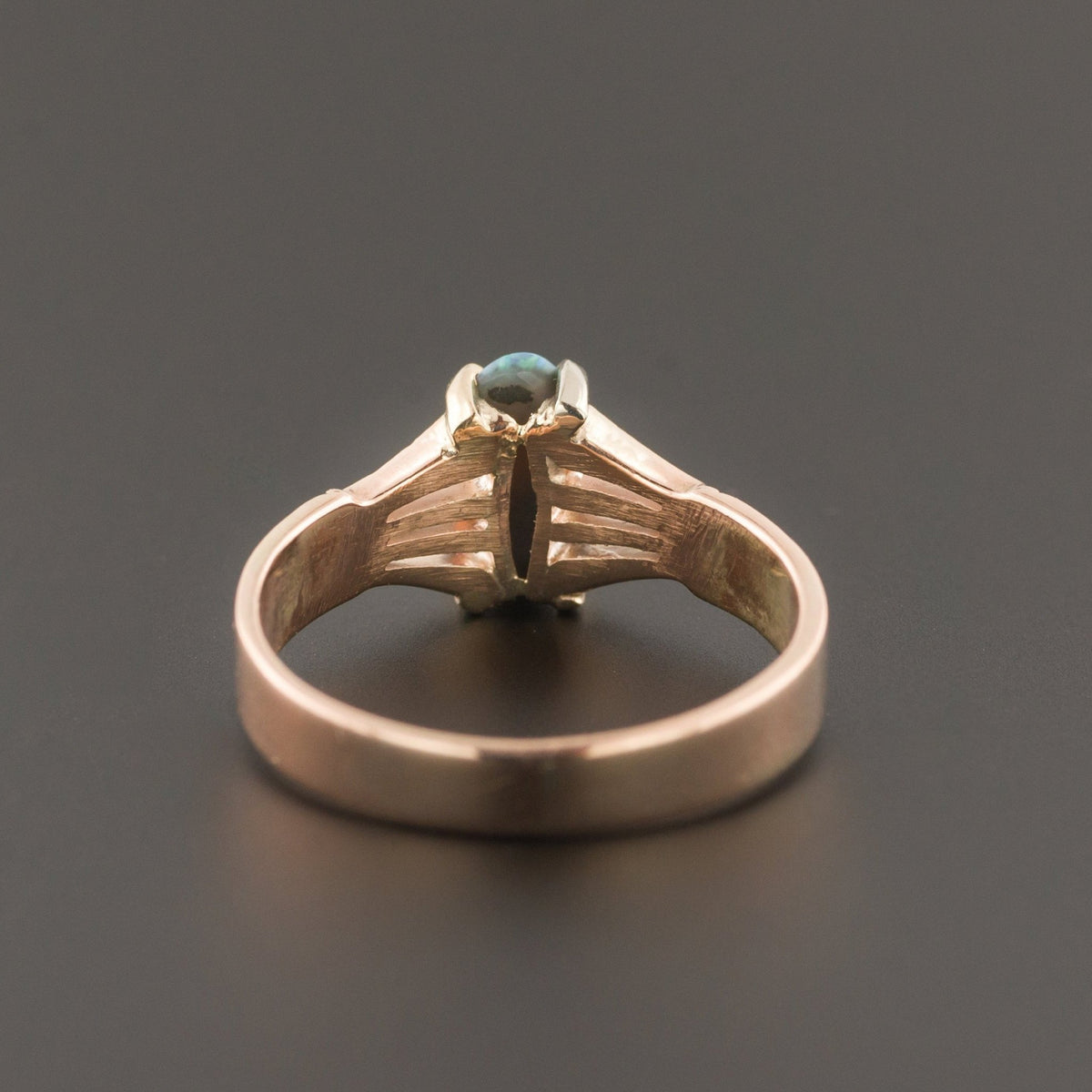 Black Opal Ring | 14k Gold Ring - Trademark Antiques