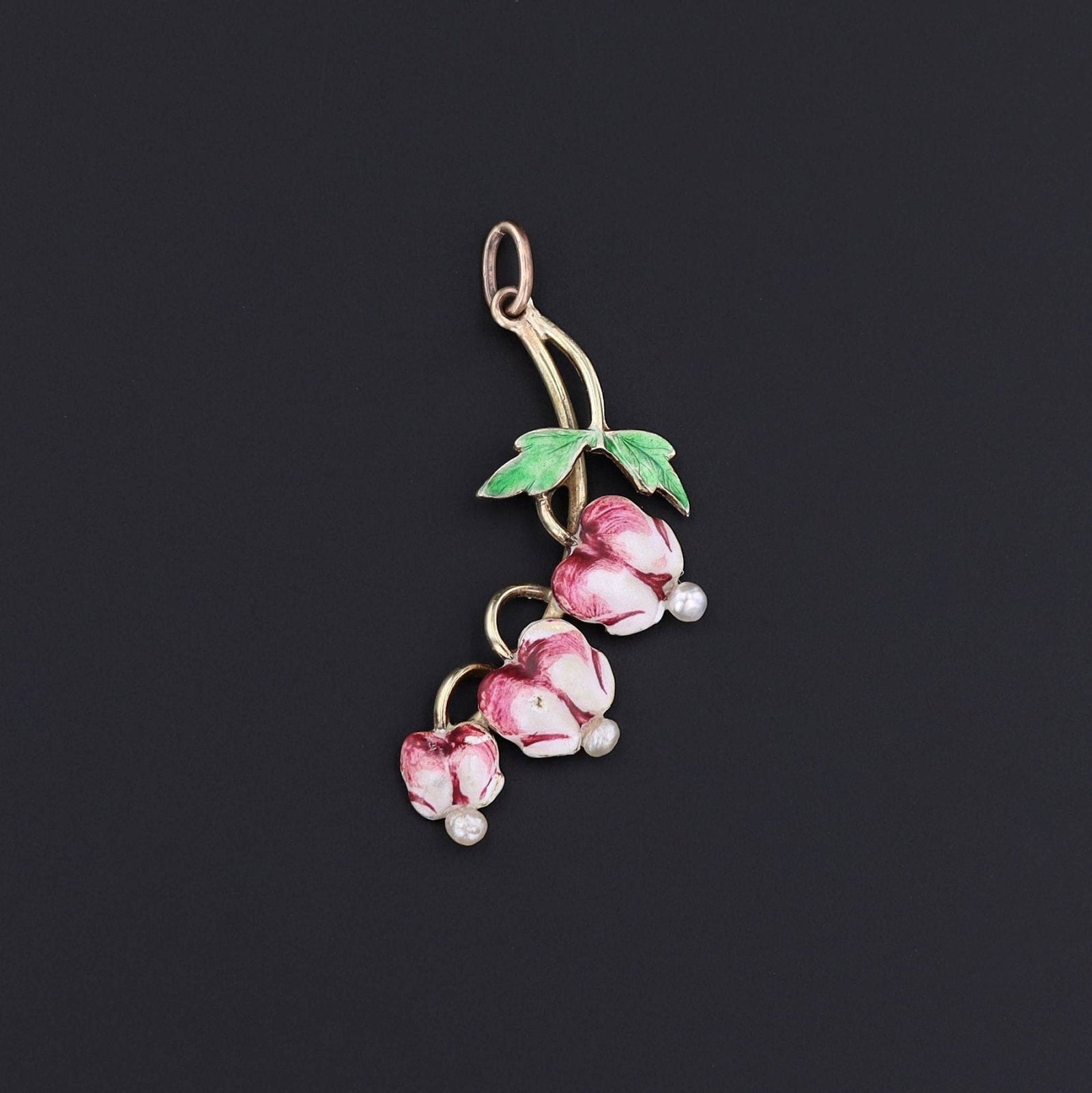 Bleeding Heart Pendant | Flower Pendant - Trademark Antiques
