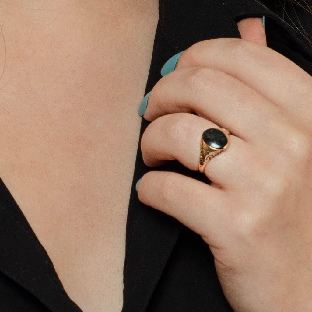Bloodstone Ring | Antique Bloodstone Ring - Trademark Antiques