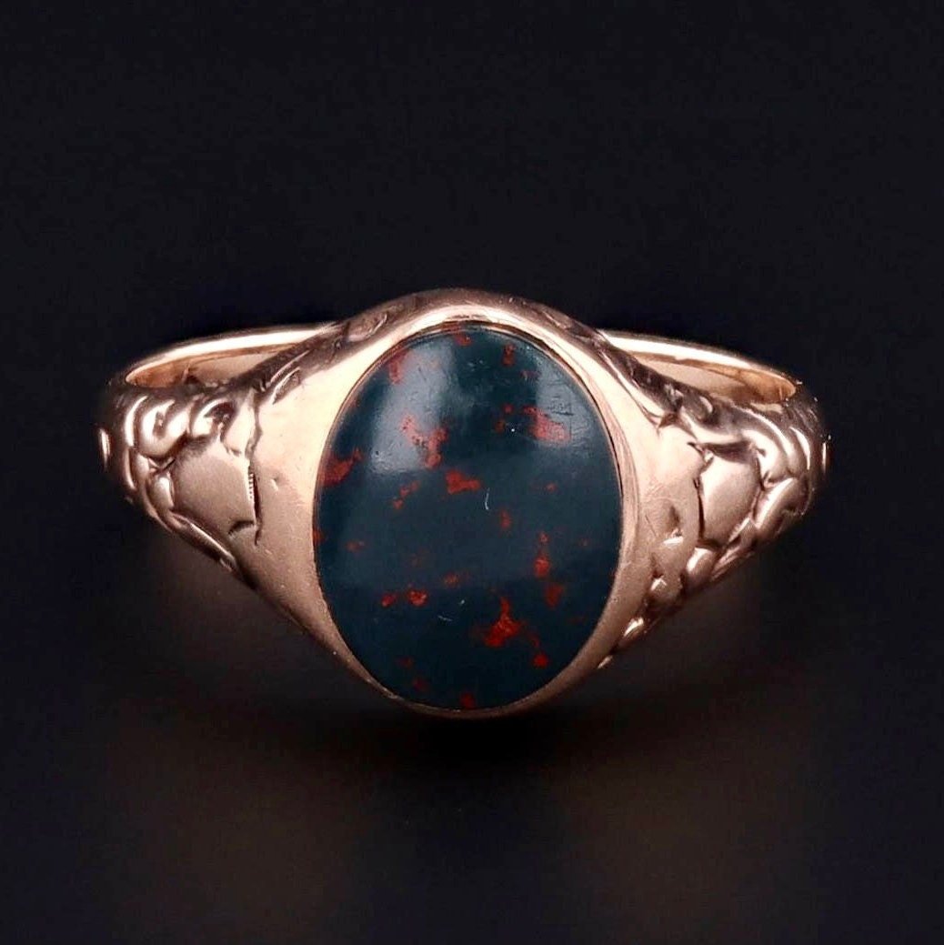 Bloodstone Ring | Antique Bloodstone Ring - Trademark Antiques