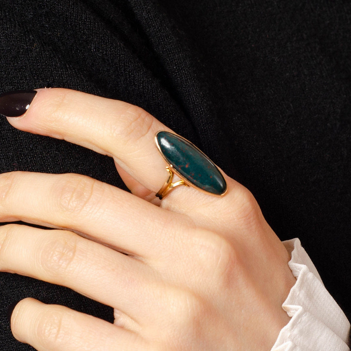 Bloodstone Ring | Antique Bloodstone Ring - Trademark Antiques