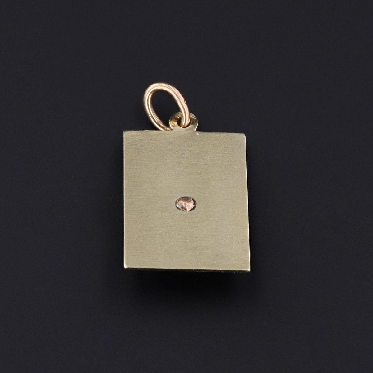 Blue Enamel &amp; Diamond Pansy Charm | Pin Conversion - Trademark Antiques