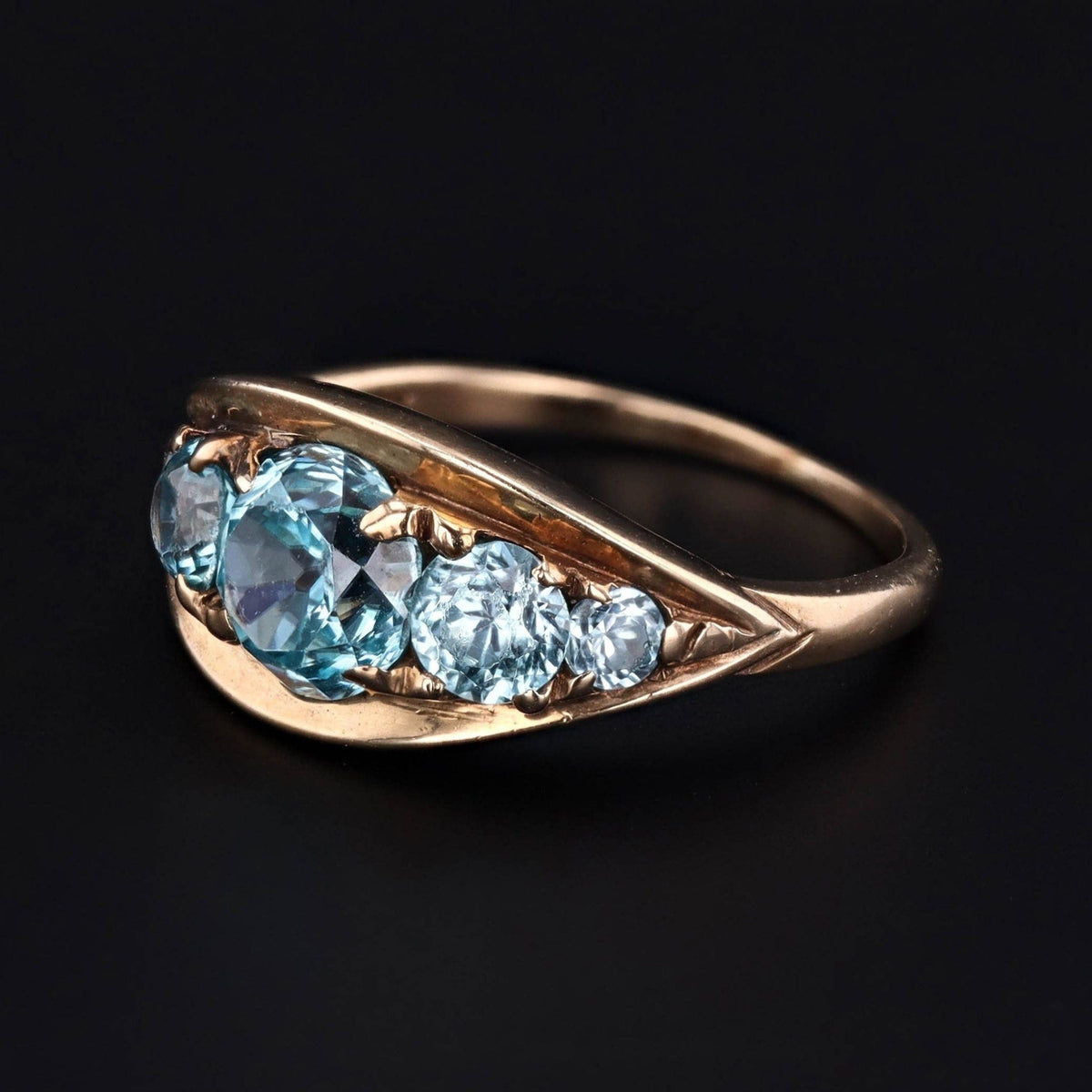 Blue Zircon Ring | Vintage Ring - Trademark Antiques