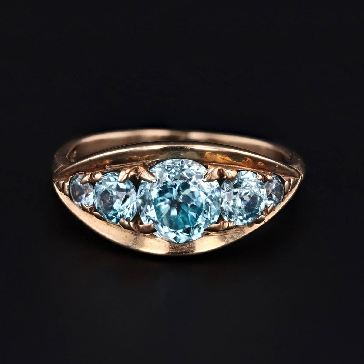 Blue Zircon Ring | Vintage Ring - Trademark Antiques