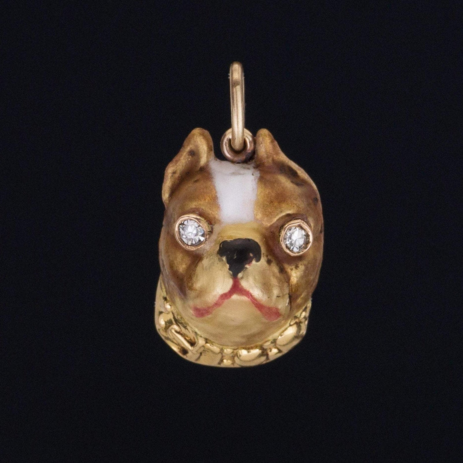 Boston Terrier Charm | 14k Gold Dog Charm - Trademark Antiques
