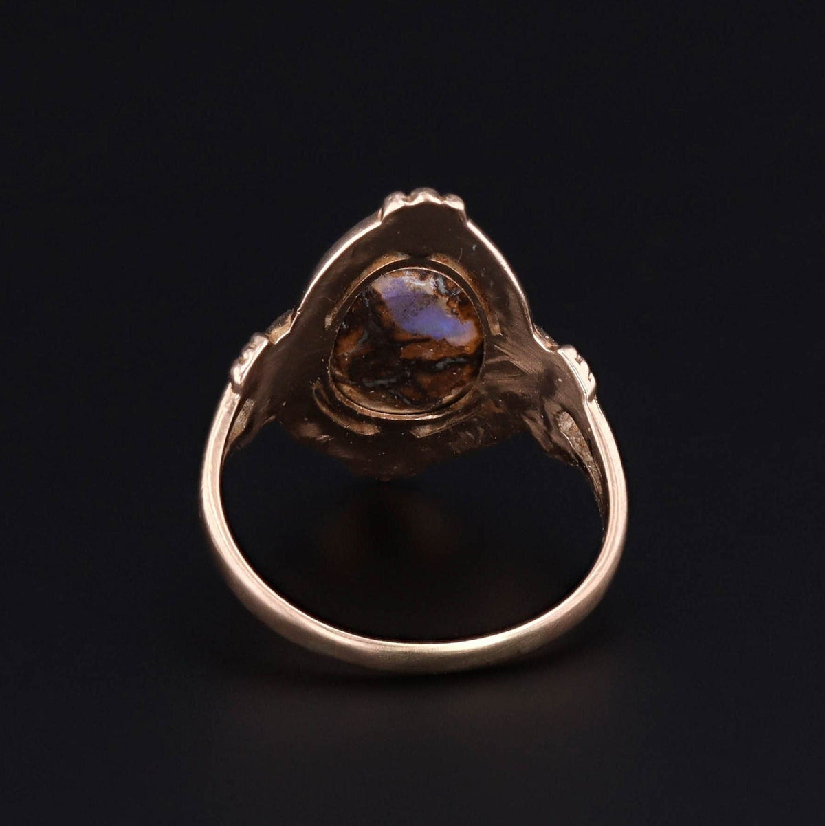Boulder Opal Ring | 10k Gold Ring - Trademark Antiques