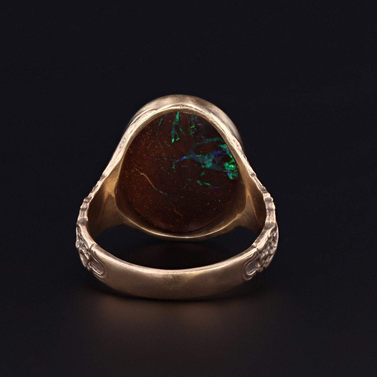 Boulder Opal Ring | 14k Gold Boulder Bird Ring - Trademark Antiques