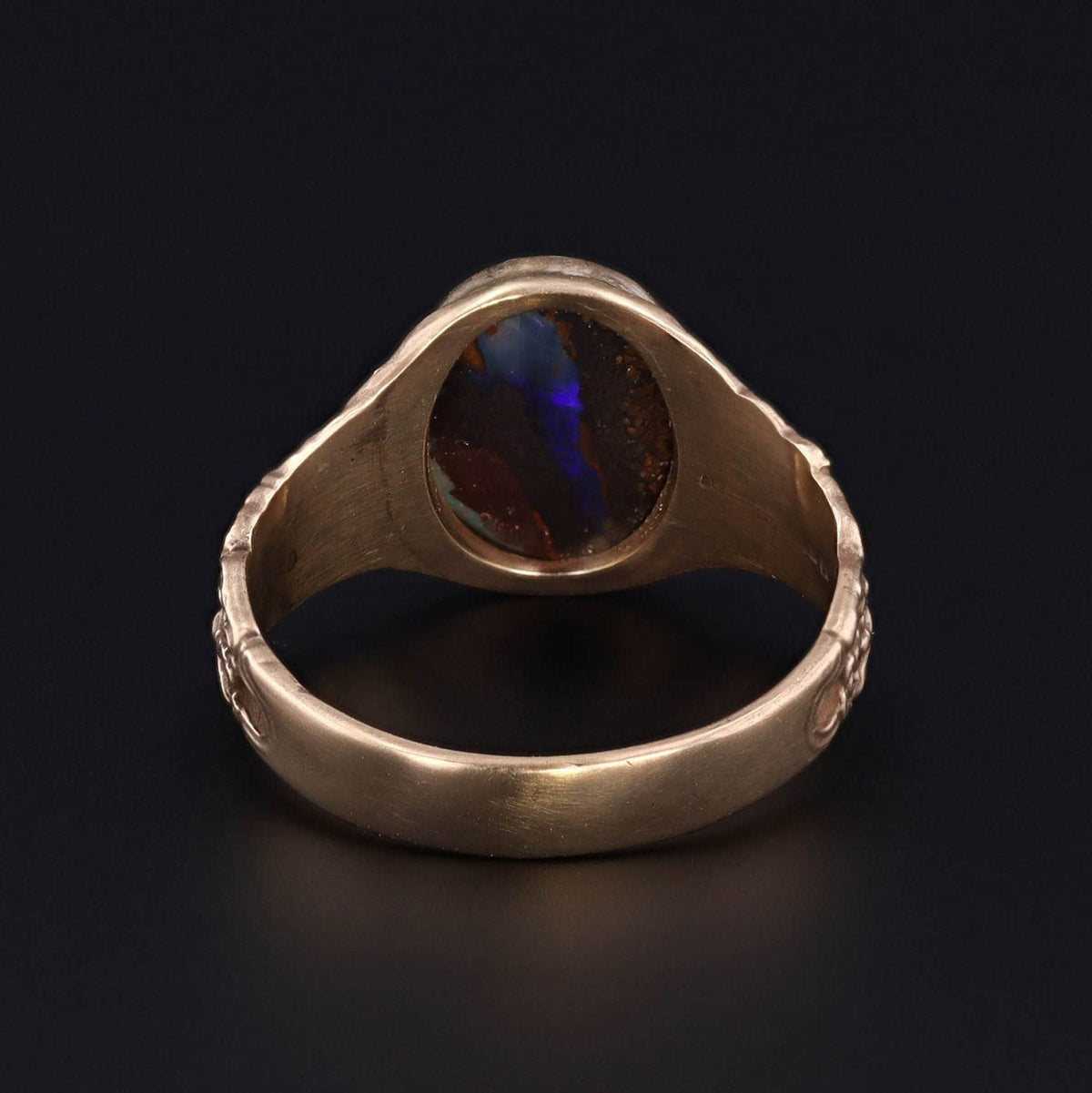 Boulder Opal Ring | 14k Gold Boulder Bird Ring - Trademark Antiques