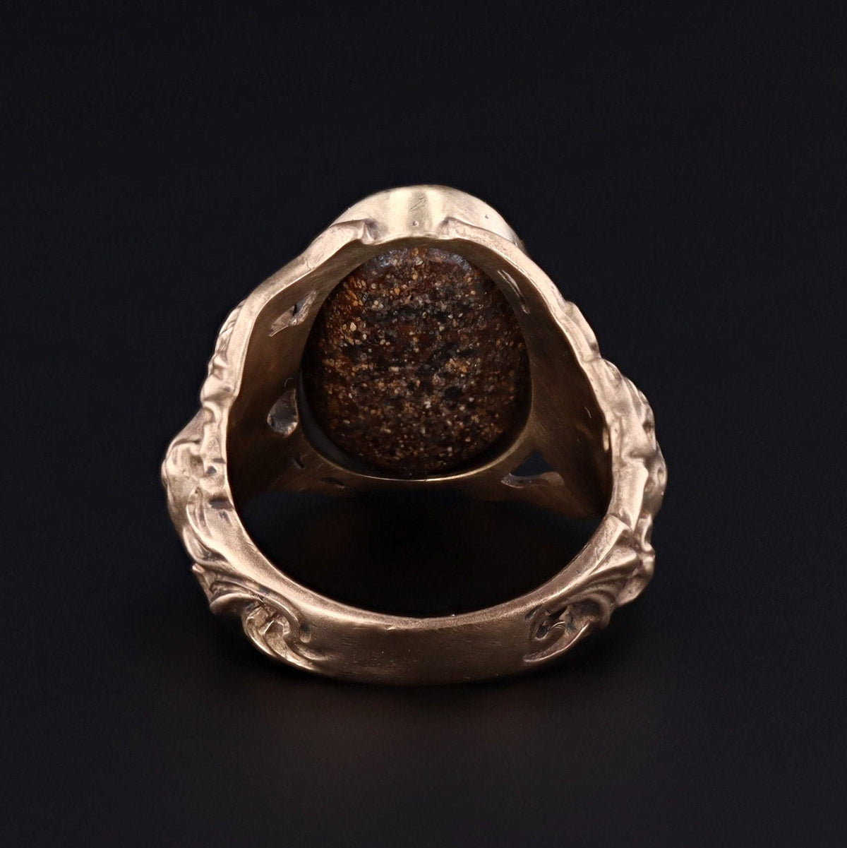 Boulder Opal Ring | 14k Gold Floral Woman Ring - Trademark Antiques