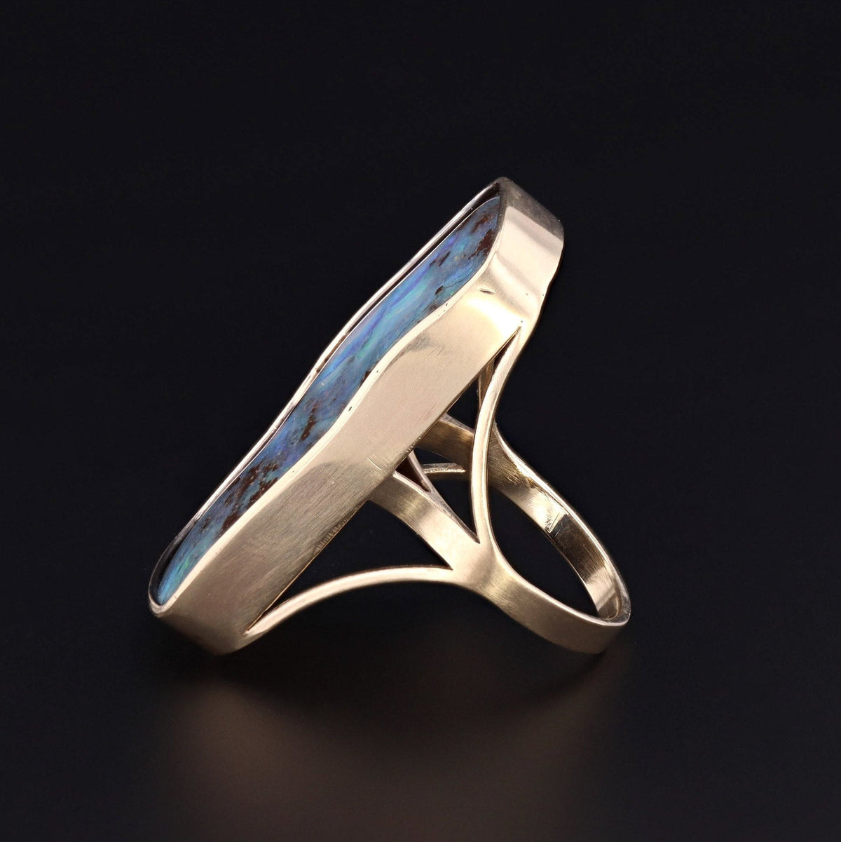 Boulder Opal Ring | 14k Gold Ring - Trademark Antiques