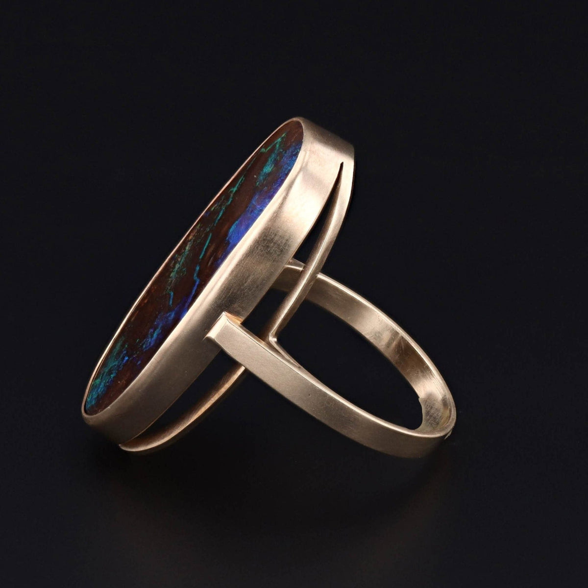 Boulder Opal Ring | 14k Gold Ring - Trademark Antiques