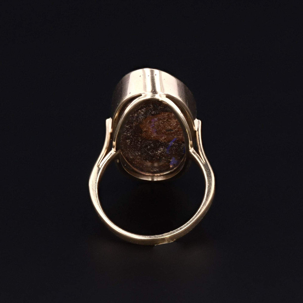 Boulder Opal Ring | 14k Gold Ring - Trademark Antiques