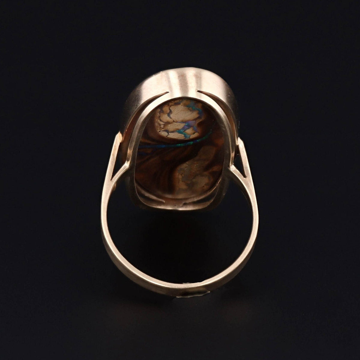 Boulder Opal Ring | 14k Gold Ring - Trademark Antiques