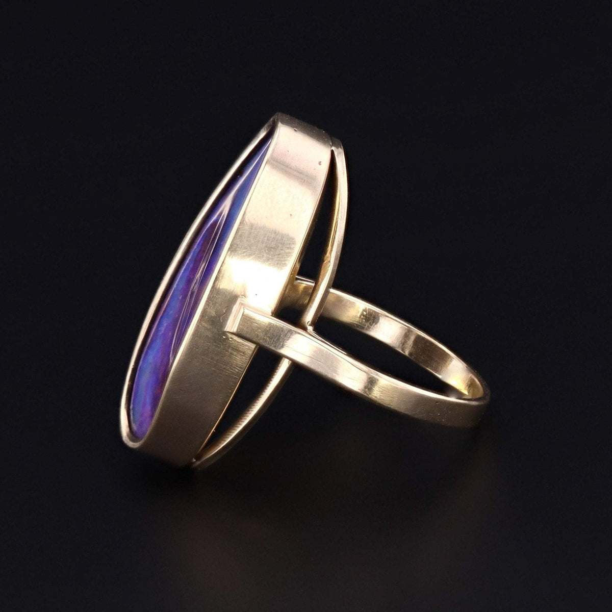 Boulder Opal Ring | 14k Gold Ring - Trademark Antiques