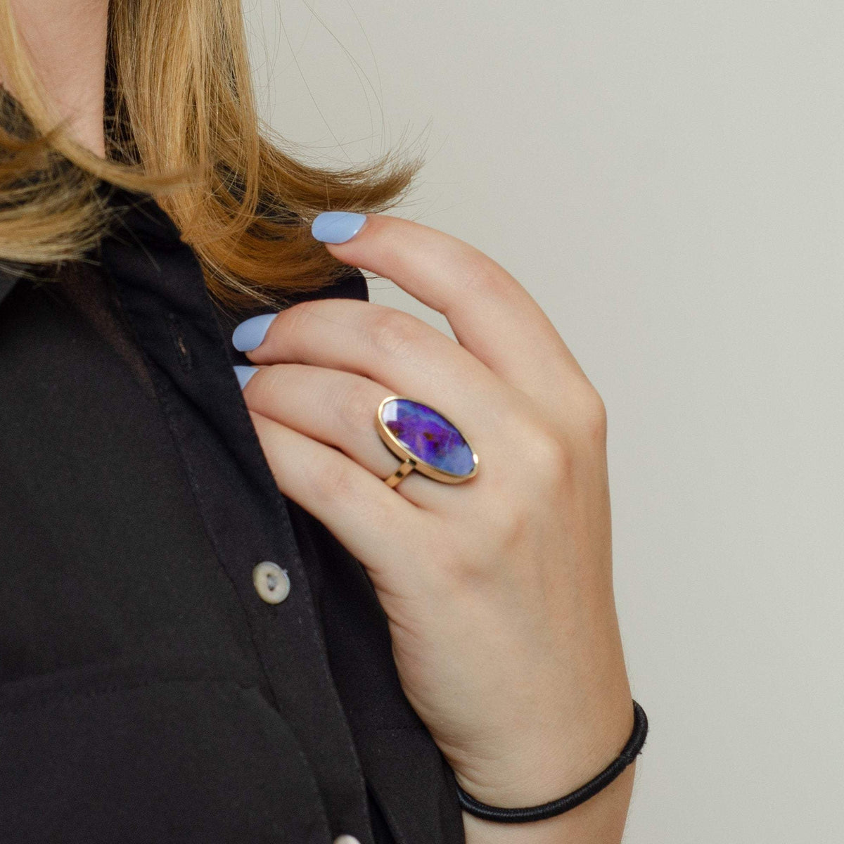 Boulder Opal Ring | 14k Gold Ring - Trademark Antiques