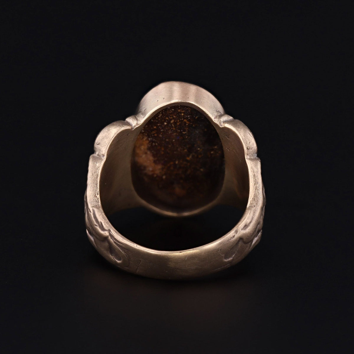 Boulder Opal Ring | 14k Gold Sphinx Ring - Trademark Antiques