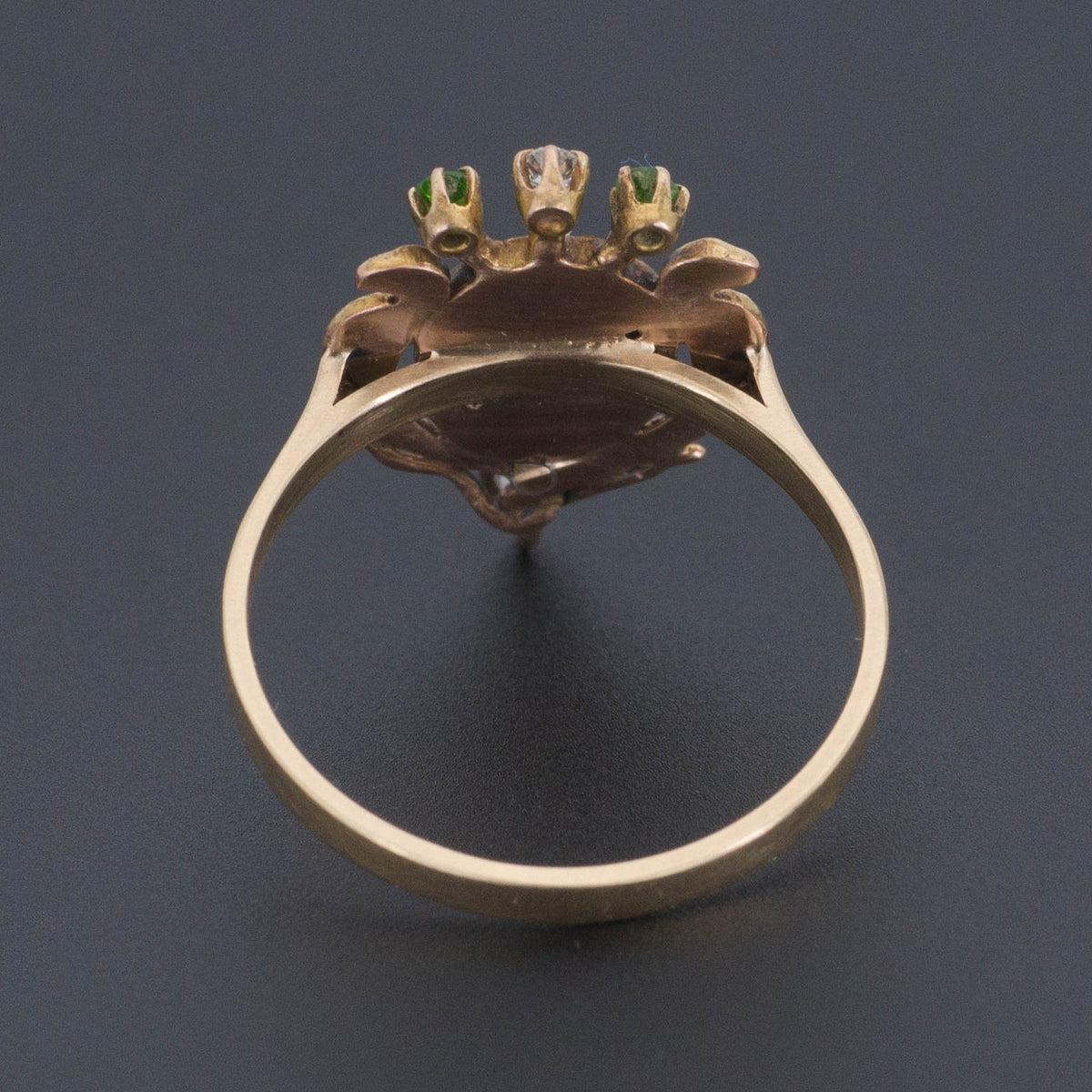 Boulder Opal Ring | Antique Pin Conversion Ring - Trademark Antiques