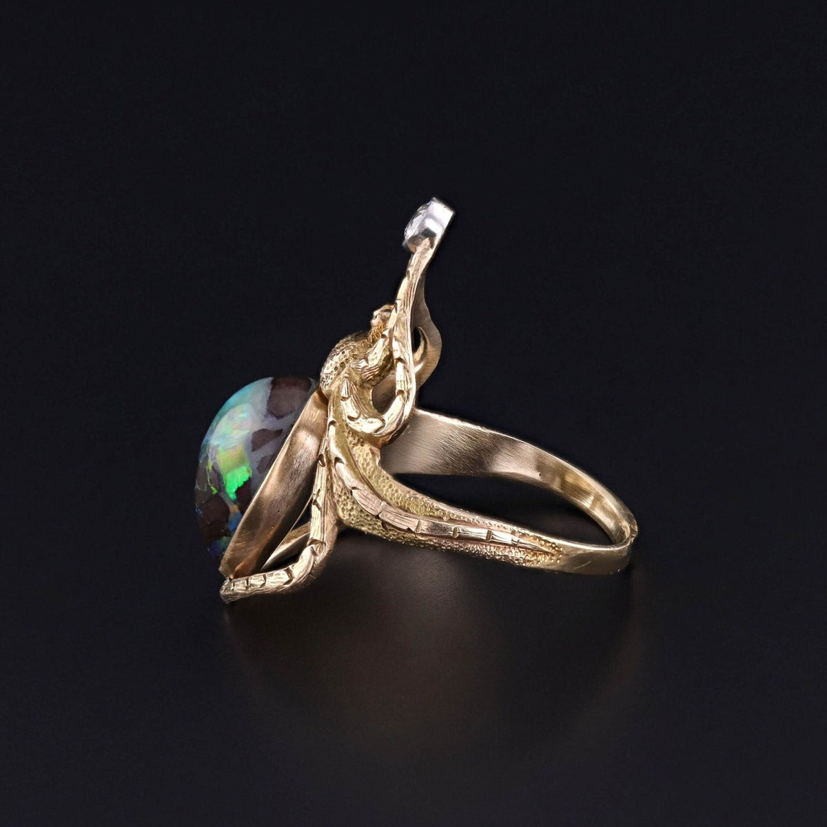Boulder Opal Spider Ring of 14k Gold - Trademark Antiques